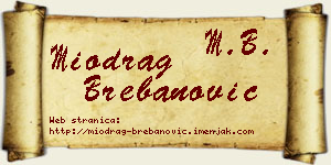 Miodrag Brebanović vizit kartica